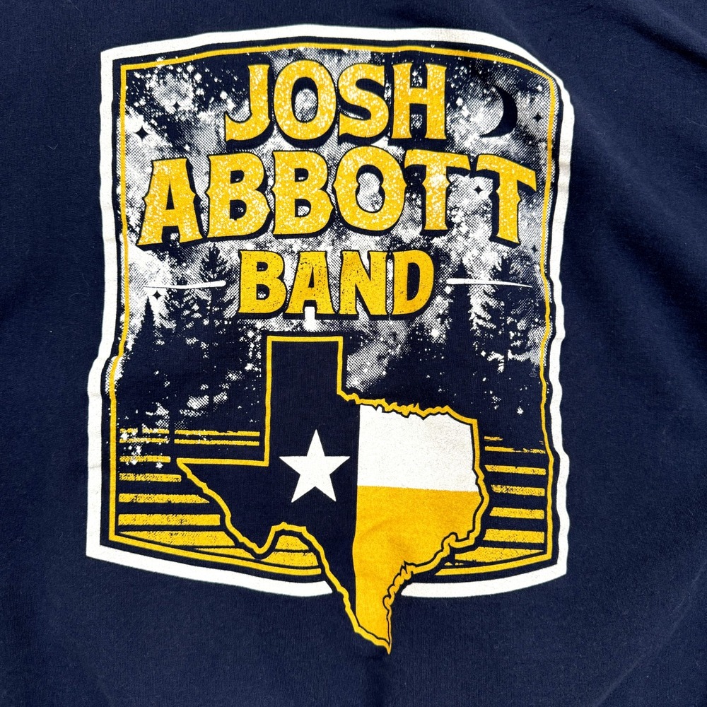 Josh Abbott Band Hoodie Adults XL Blue 2 Sided‎ Logo Texas Country Music Casual